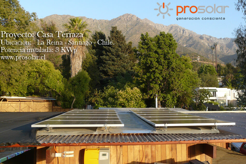 Proyecto Solar Residencial «CASA TERRAZA» en Santiago.